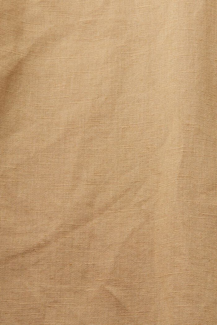 Kurzärmliges Hemd aus Baumwolle-Leinen-Mix, BEIGE, detail image number 6