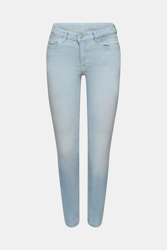 Mid-Rise-Stretchjeans in Slim Fit, BLUE BLEACHED, detail image number 7