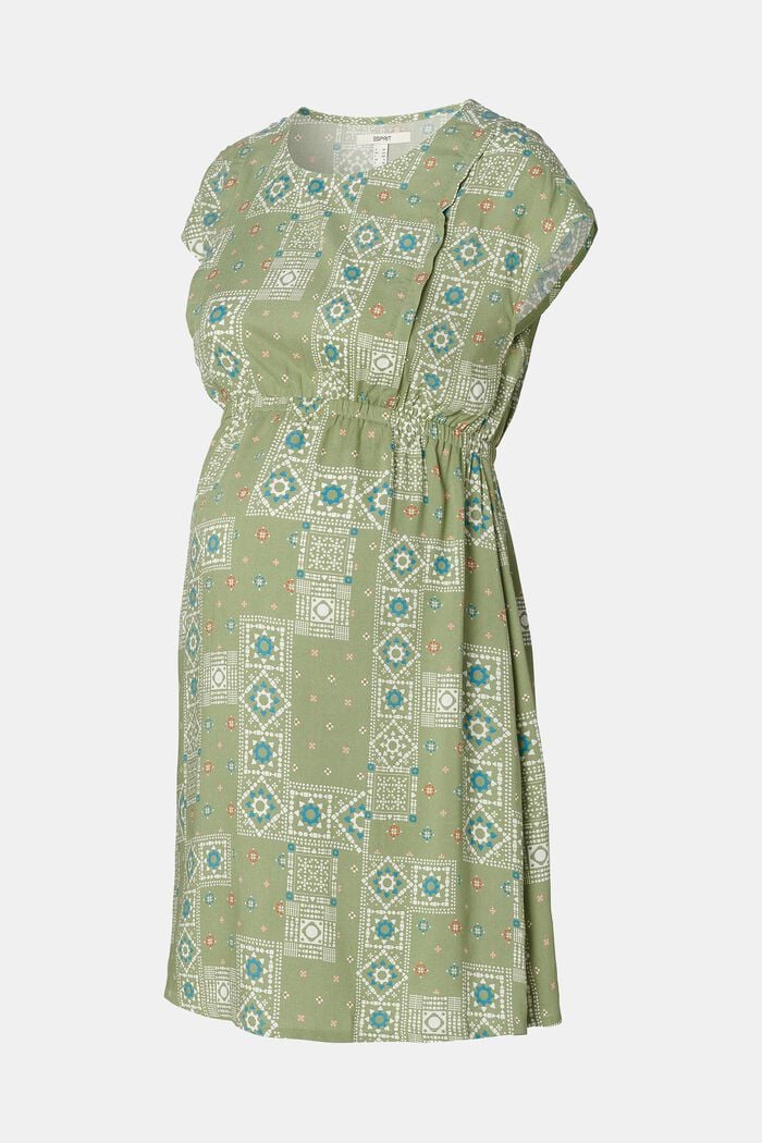 Bedrucktes Kleid mit Stillfunktion, REAL OLIVE, detail image number 6