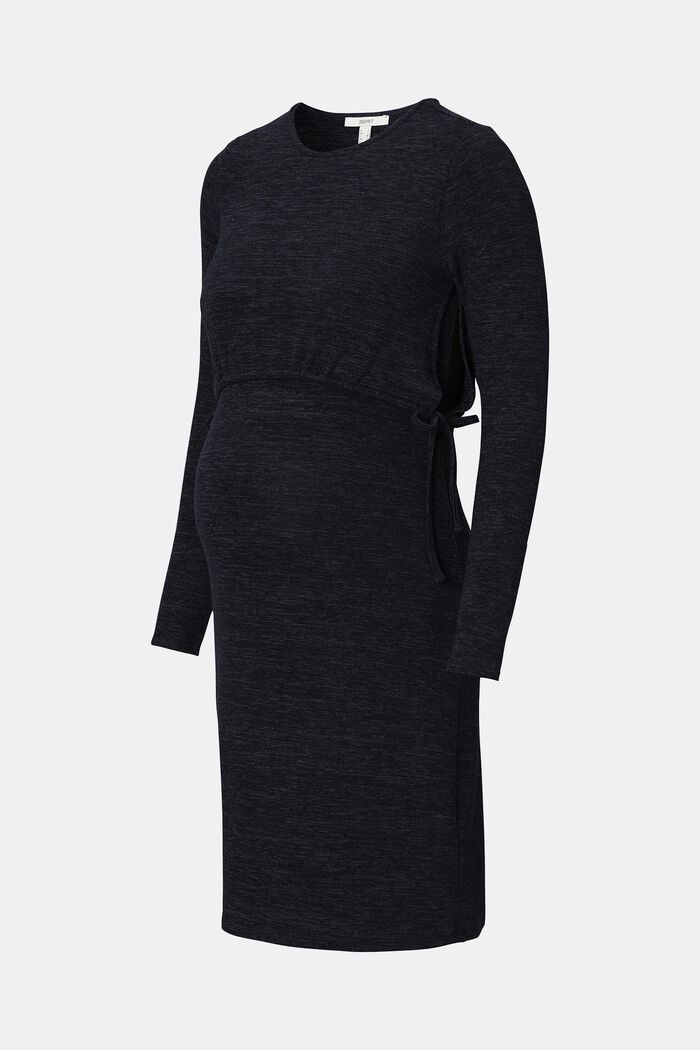 Meliertes Jerseykleid mit Stillfunktion, BLACK, detail image number 5