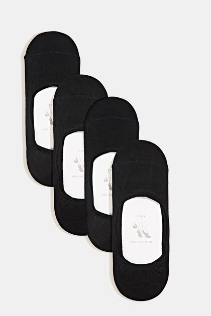 4er-Pack Füßlinge mit Anti-Slip-System, BLACK, overview