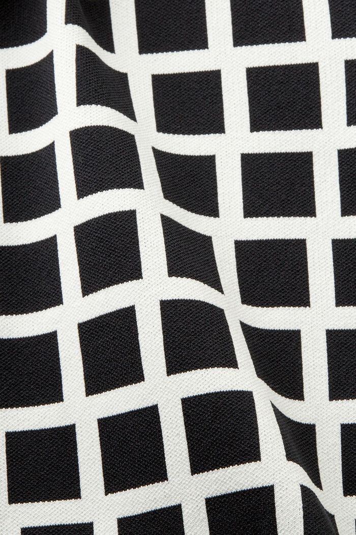 Verkürztes Pullover-T-Shirt im Jacquard-Design, BLACK, detail image number 5