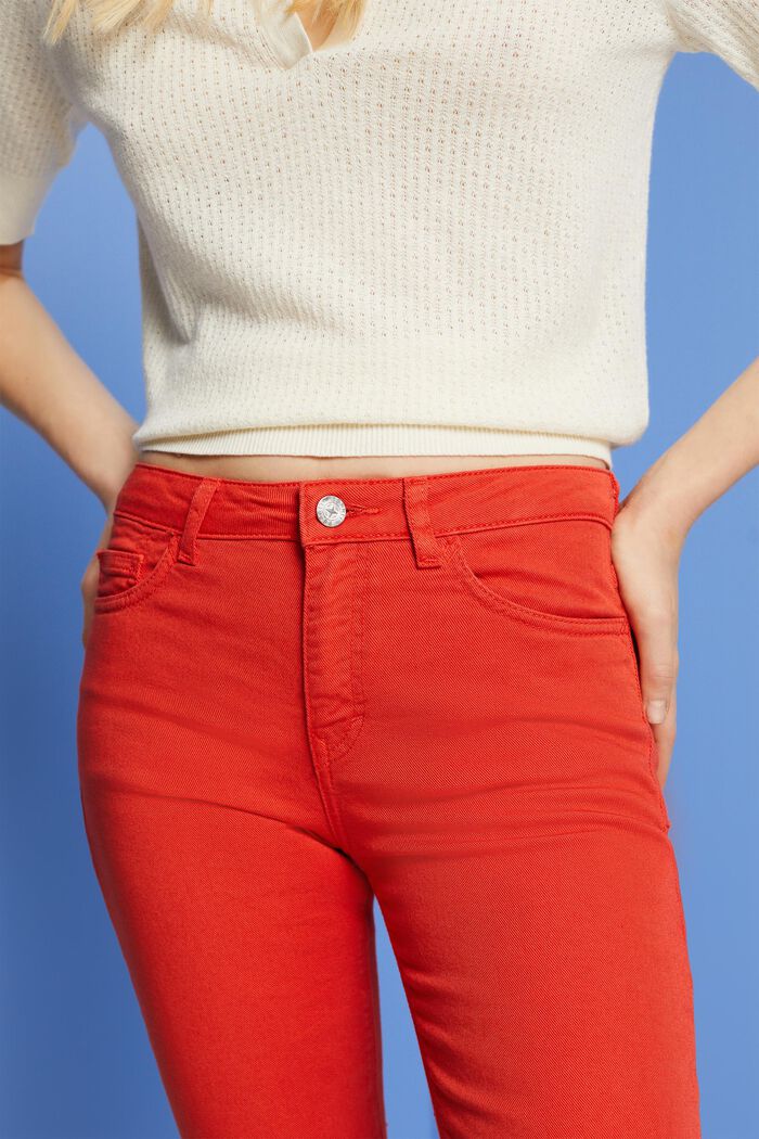 Slim-Fit-Jeans mit mittlerer Bundhöhe, ORANGE RED, detail image number 2