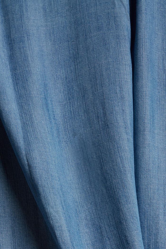 Aus TENCEL™: Oversize-Hemd in Jeansoptik, BLUE MEDIUM WASHED, detail image number 5