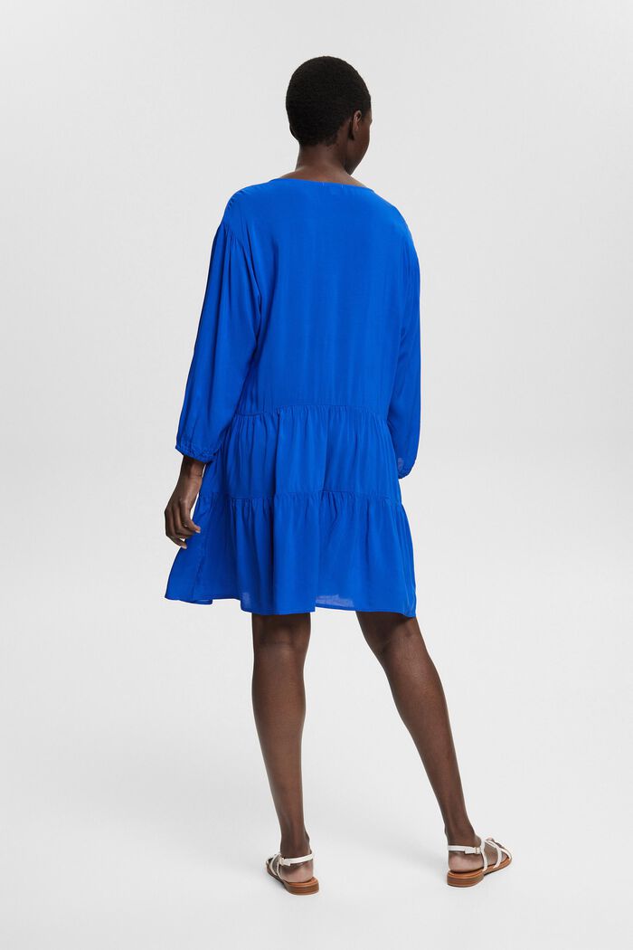 Kleid mit Tasseln, LENZING™ ECOVERO™, BRIGHT BLUE, detail image number 2