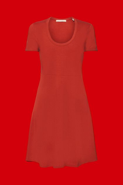 A-Linien-Kleid aus Baumwolljersey