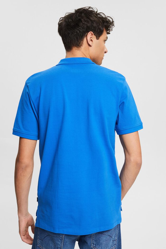 Poloshirt aus Baumwolle, BRIGHT BLUE, detail image number 3