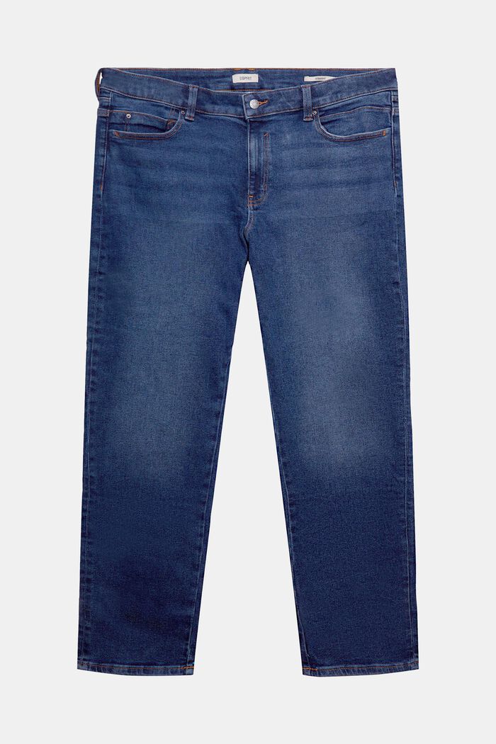 CURVY Straight Fit Jeans, Baumwollstretch, BLUE DARK WASHED, detail image number 2