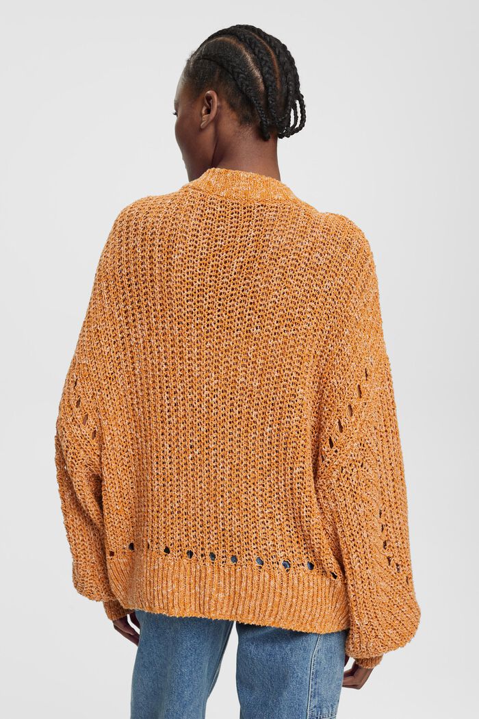 Pointelle-Pullover, Baumwollmix, HONEY YELLOW, detail image number 3