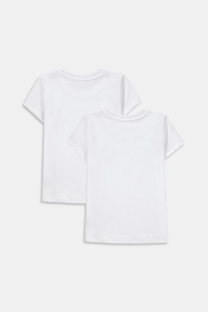 2-er-Pack T-Shirts aus 100% Baumwolle, WHITE, detail image number 1