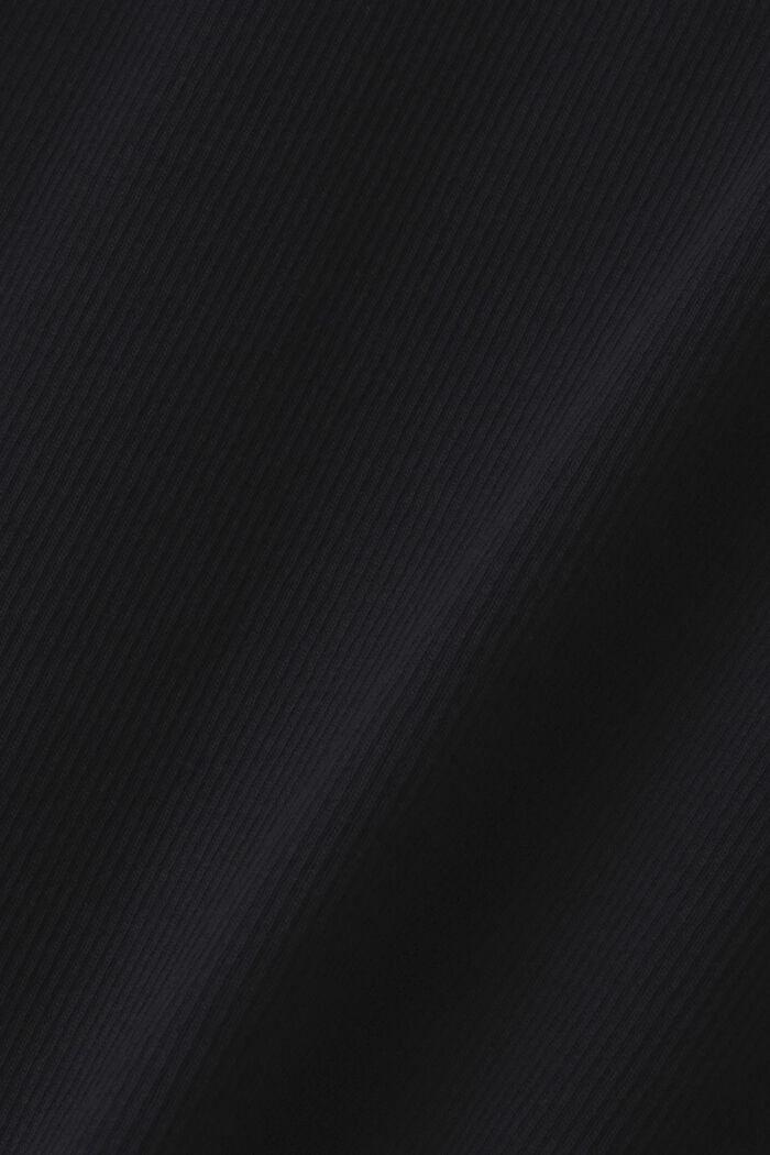 Geripptes Jerseykleid, BLACK, detail image number 5