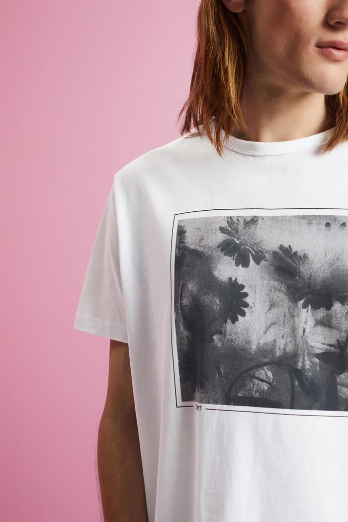 T-Shirt aus nachhaltiger Baumwolle mit Print, WHITE, detail image number 2