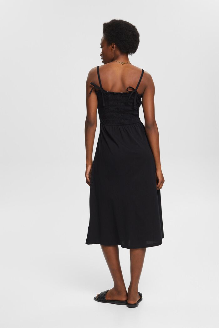 Kleid mit gesmoktem Oberteil, BLACK, detail image number 2