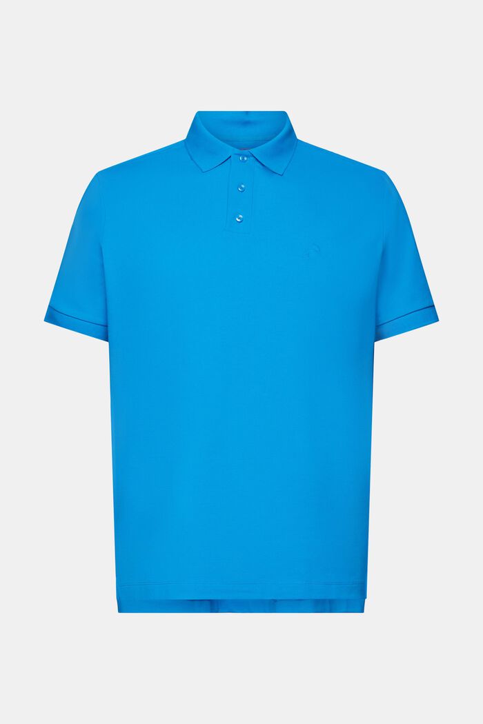 Charakteristisches Piqué-Poloshirt, BRIGHT BLUE, detail image number 5