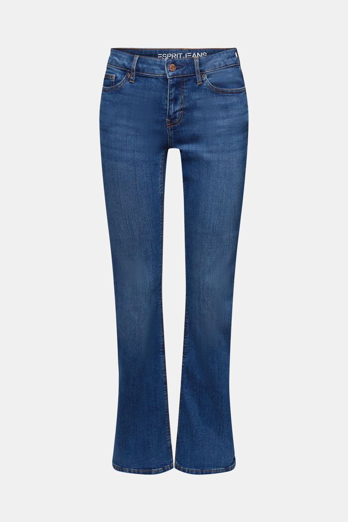 Bootcut Jeans mit mittelhohem Bund, BLUE MEDIUM WASHED, detail image number 7