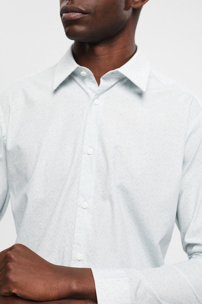 Slim-Fit-Hemd aus Baumwolle mit Muster, WHITE, detail image number 2