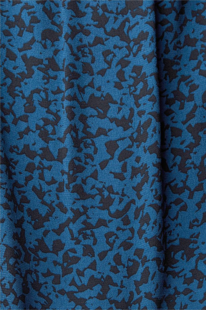 Gemusterte Bluse aus Viskose, PETROL BLUE, detail image number 6