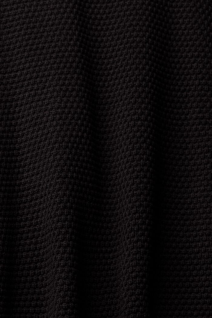 Strukturierter Pullover mit Stehkragen, BLACK, detail image number 4