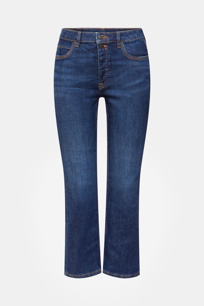 Cropped Jeans mit Kick Flare, BLUE DARK WASHED, detail image number 7