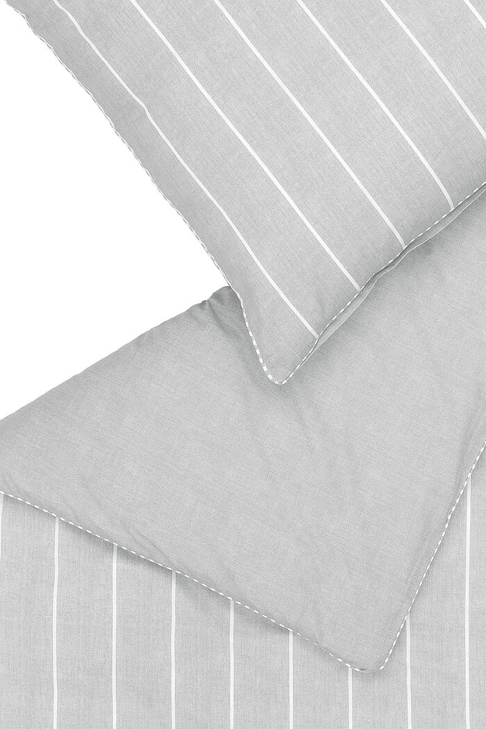 Renforcé-Bettwäsche mit Streifen, 100% Baumwolle, LIGHT GREY, detail image number 3