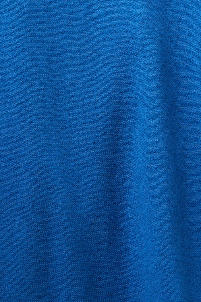 Kurzarm-Pullover mit Kaschmir, BRIGHT BLUE, detail image number 4