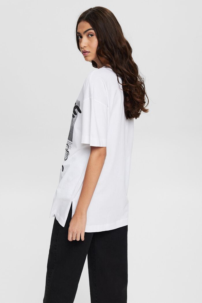 Oversize T-Shirt mit Print, WHITE, detail image number 3