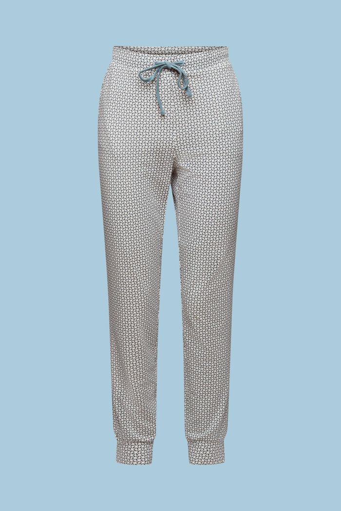 Jersey-Pyjamahose mit Print, TEAL BLUE, detail image number 5