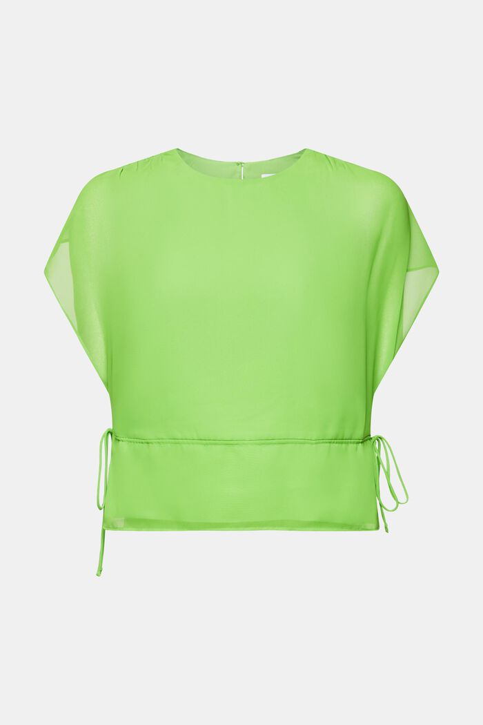 Chiffonbluse mit Tunnelzug, CITRUS GREEN, detail image number 5