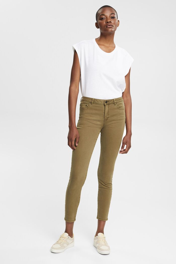 Skinny Stretch-Jeans, KHAKI GREEN, detail image number 2
