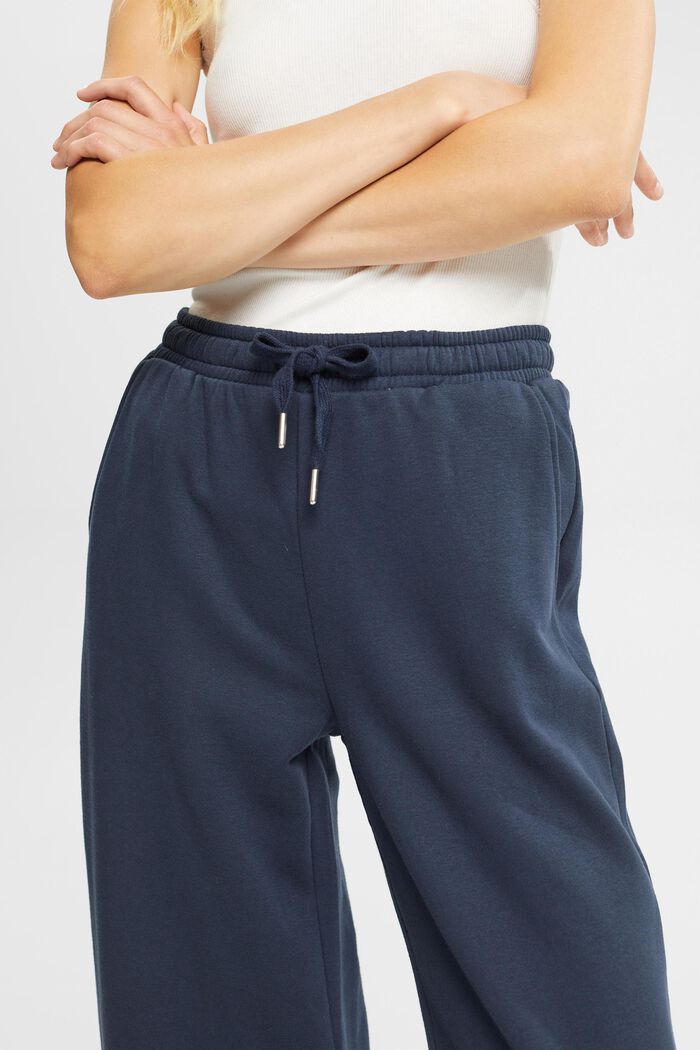 Mid-Rise-Sweatpants mit weitem Bein, NAVY, detail image number 0
