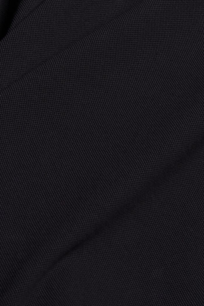 Piqué-Longsleeve, merzerisierte Bio-Baumwolle, BLACK, detail image number 4