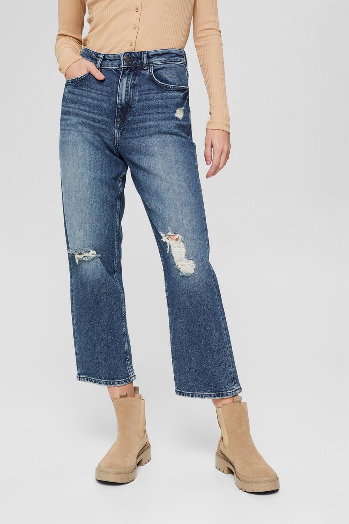 Jeans im Dad Fit, Bio-Baumwolle, BLUE DARK WASHED, detail image number 0