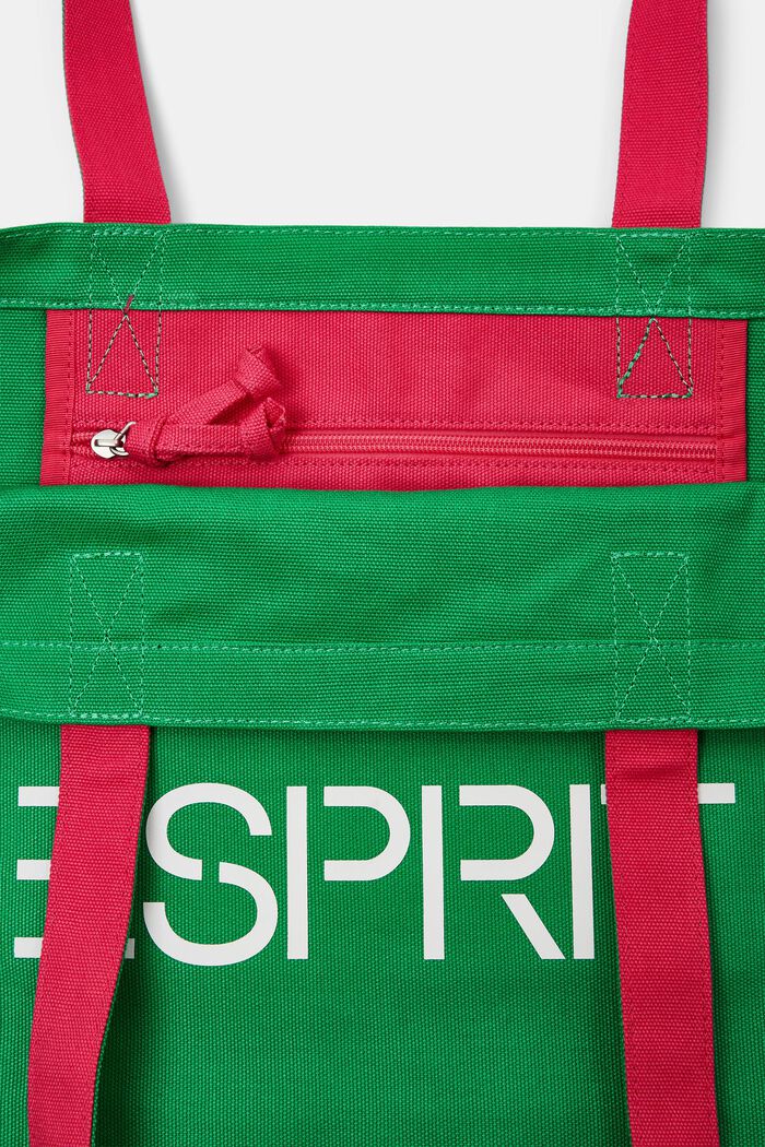 Tote Bag aus Baumwolle mit Logodesign, GREEN, detail image number 4