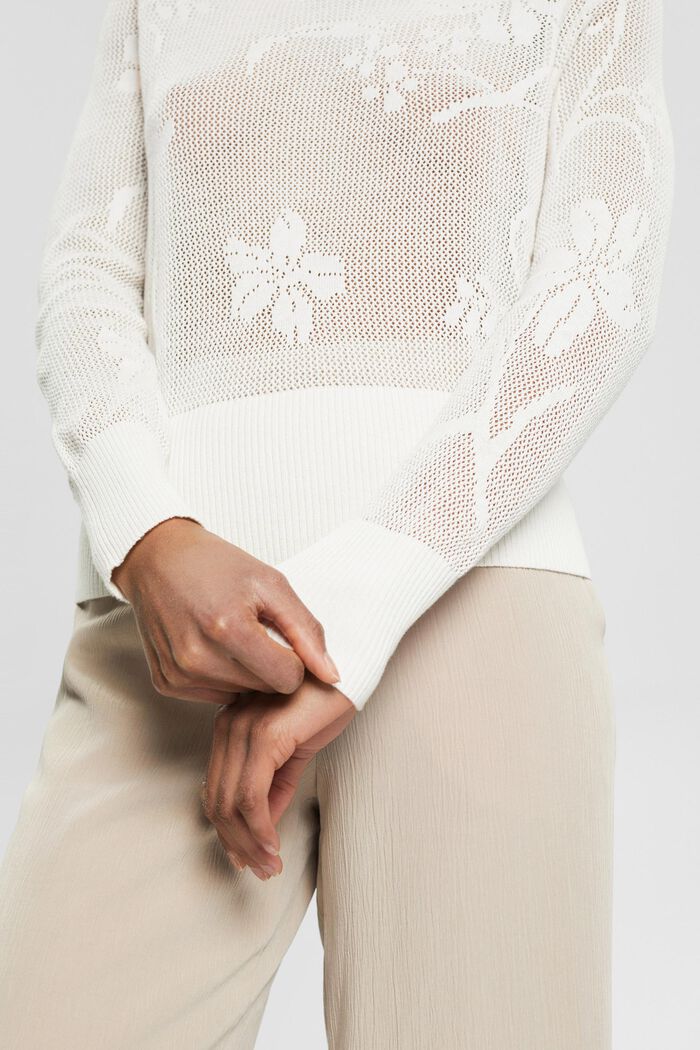 Pullover mit Blumenmuster, OFF WHITE, detail image number 2
