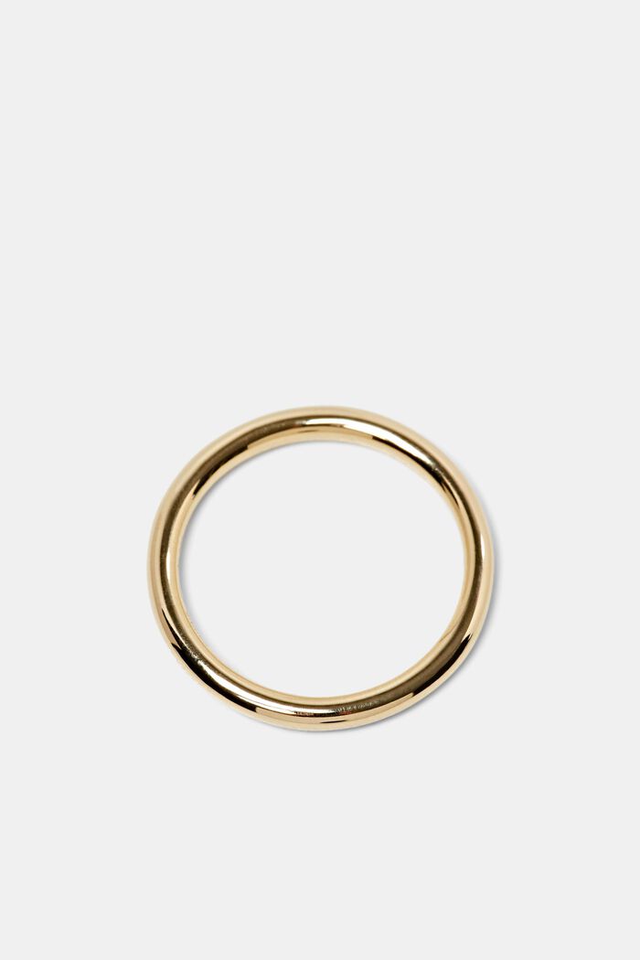 Ring aus glattem Sterlingsilber, GOLD, detail image number 0