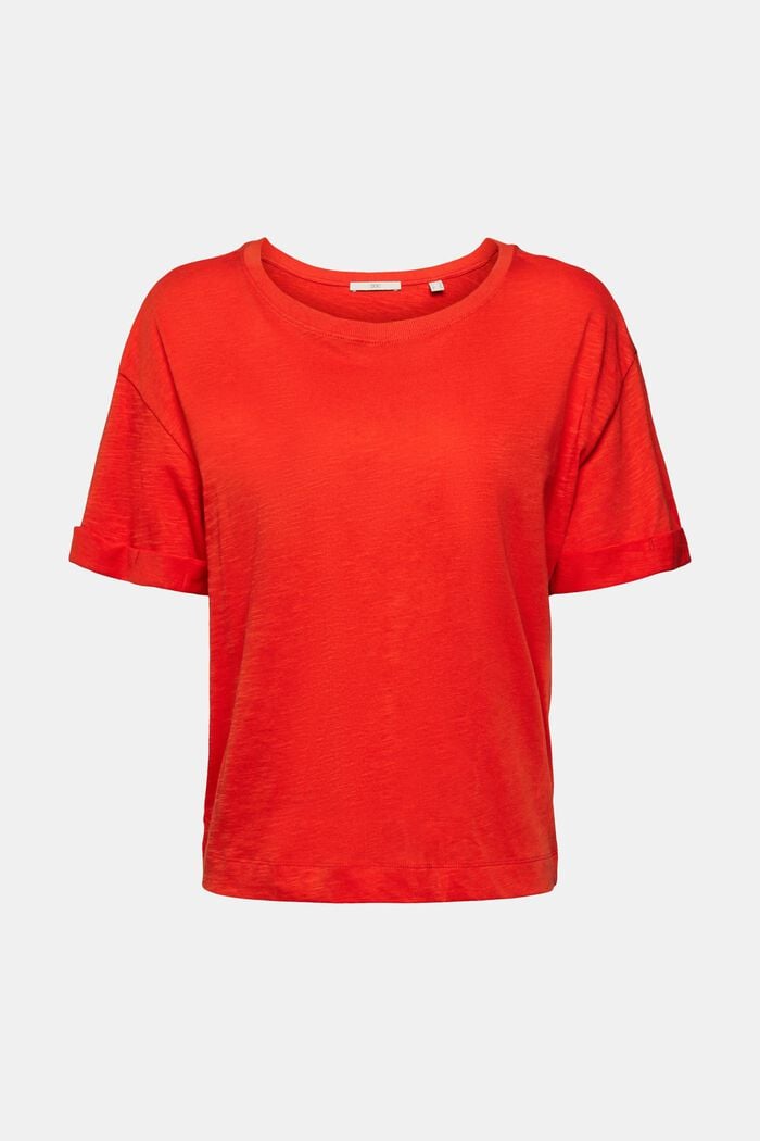 T-Shirt, ORANGE RED, overview