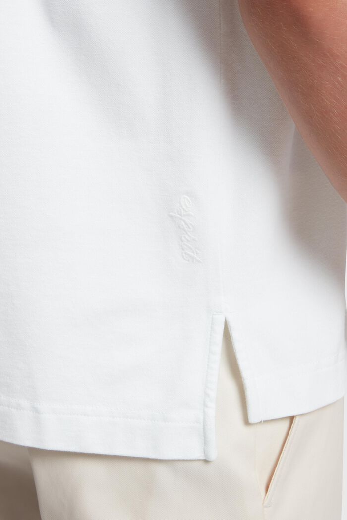 Relaxed Fit Poloshirt mit Dolphin-Badge, WHITE, detail image number 3