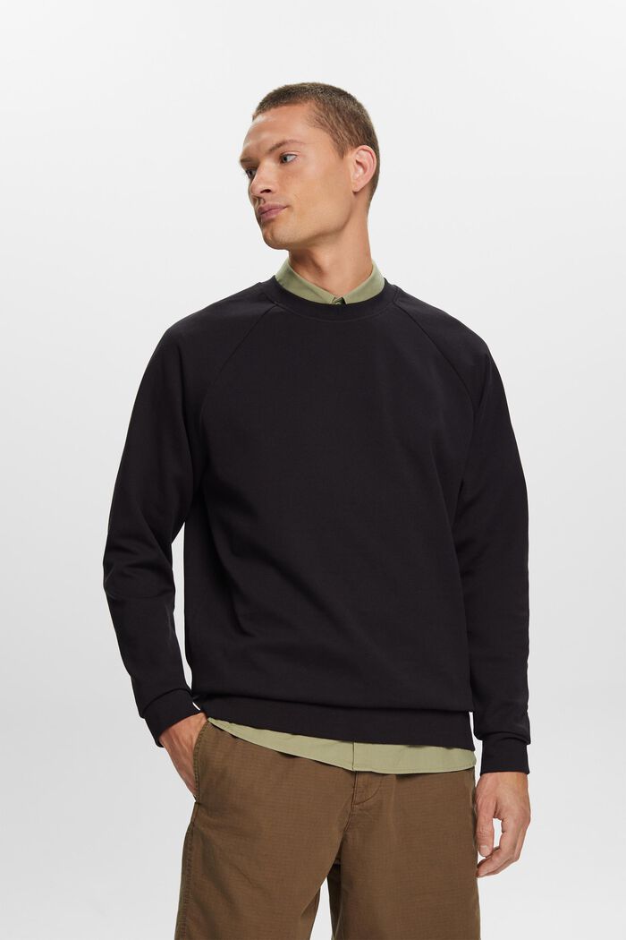 Klassisches Sweatshirt, Baumwollmix, BLACK, detail image number 0
