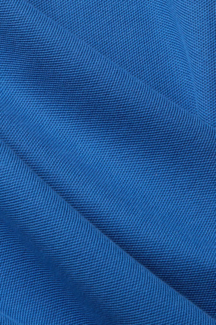 Polo-Longsleeve aus Piquégewebe, BLUE, detail image number 1