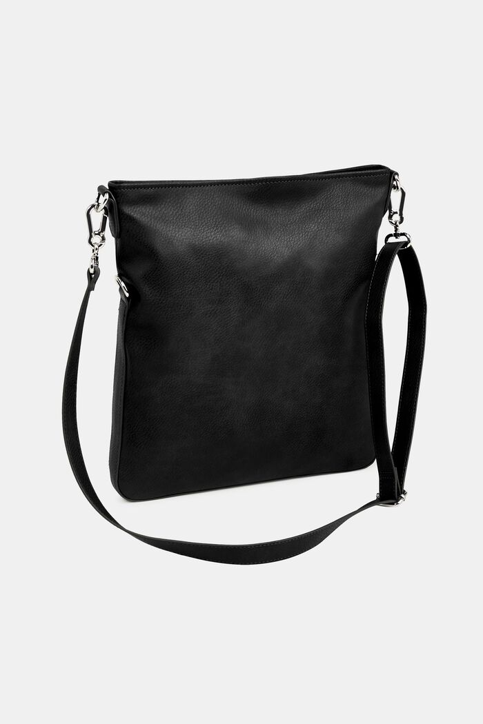 Flap Over-Bag in Leder-Optik, BLACK, detail image number 4