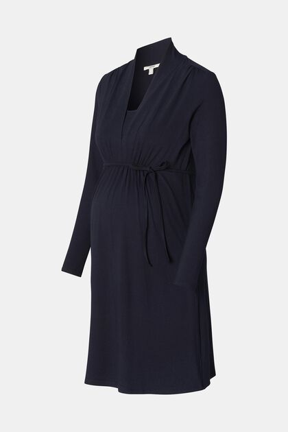 Jerseykleid mit V-Ausschnitt und Stillfunktion