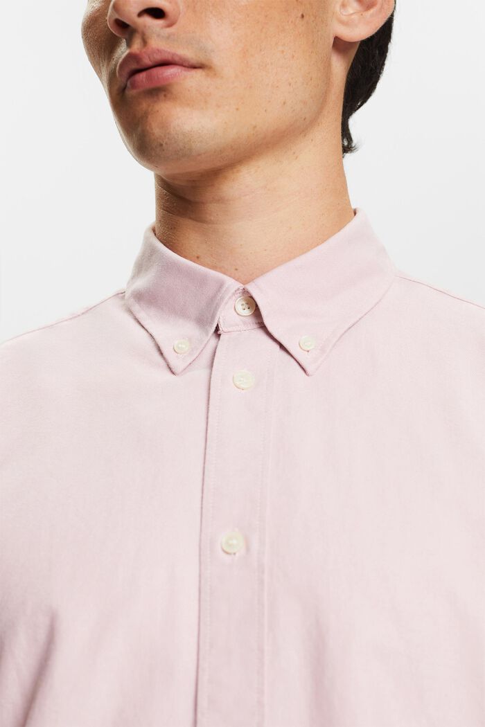Button-Down-Hemd aus Baumwollpopeline, OLD PINK, detail image number 1