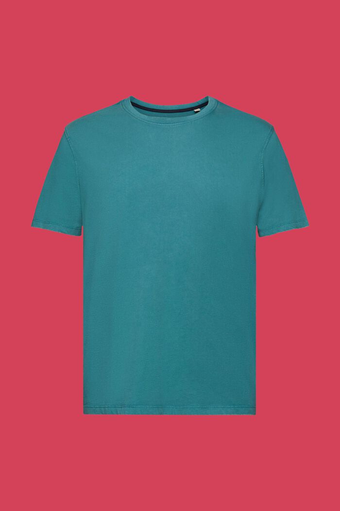 Jersey-T-Shirt, 100% Baumwolle, TEAL BLUE, detail image number 5