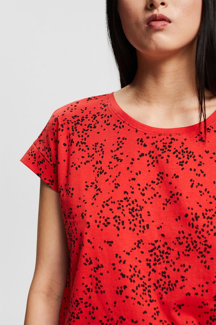 T-Shirt mit Print, 100% Baumwolle, RED, detail image number 0