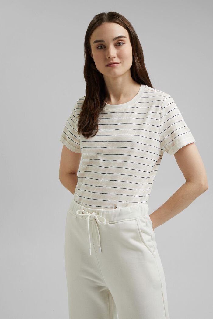 T-Shirt mit Print aus 100% Organic Cotton, OFF WHITE, detail image number 0