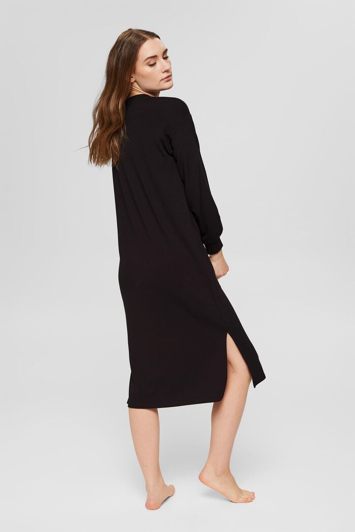 Loungewear-Kleid, LENZING™ ECOVERO™, BLACK, detail image number 2