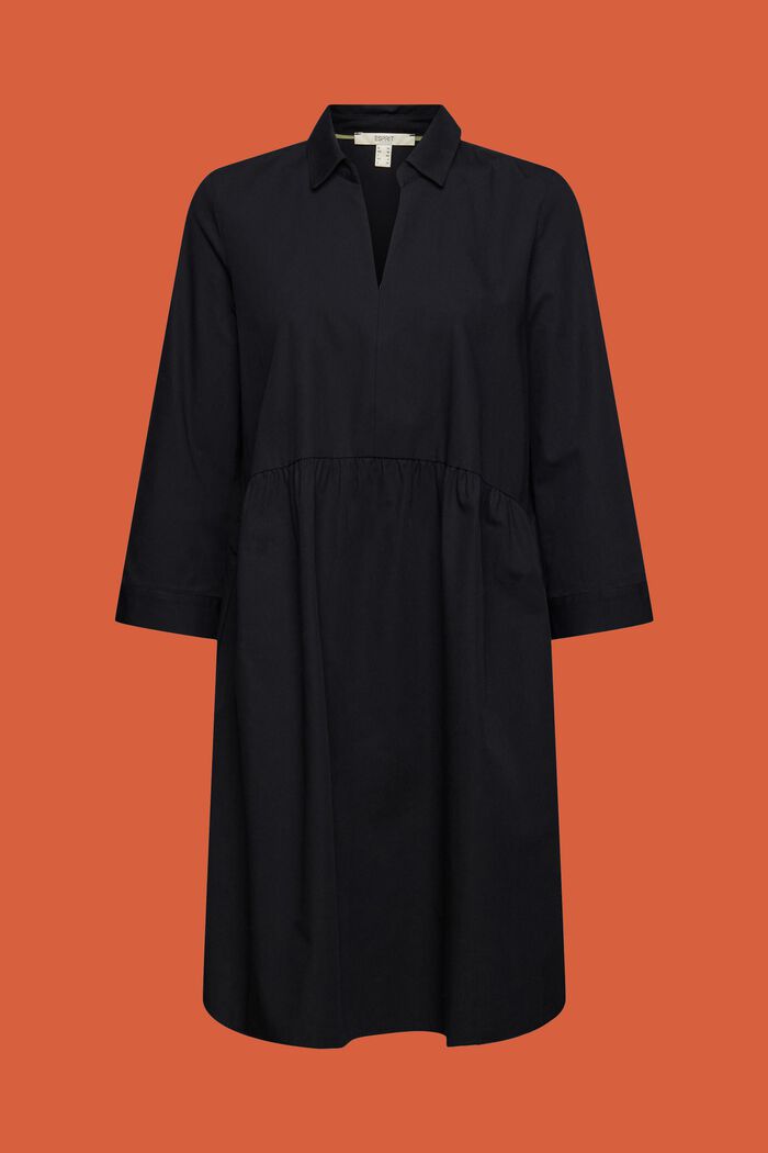A-Linien-Kleid aus Bio-Baumwolle, BLACK, detail image number 5