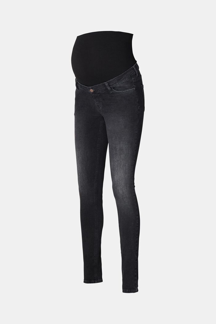 Stretch-Jeans mit Überbauchbund, GREY DENIM, detail image number 5