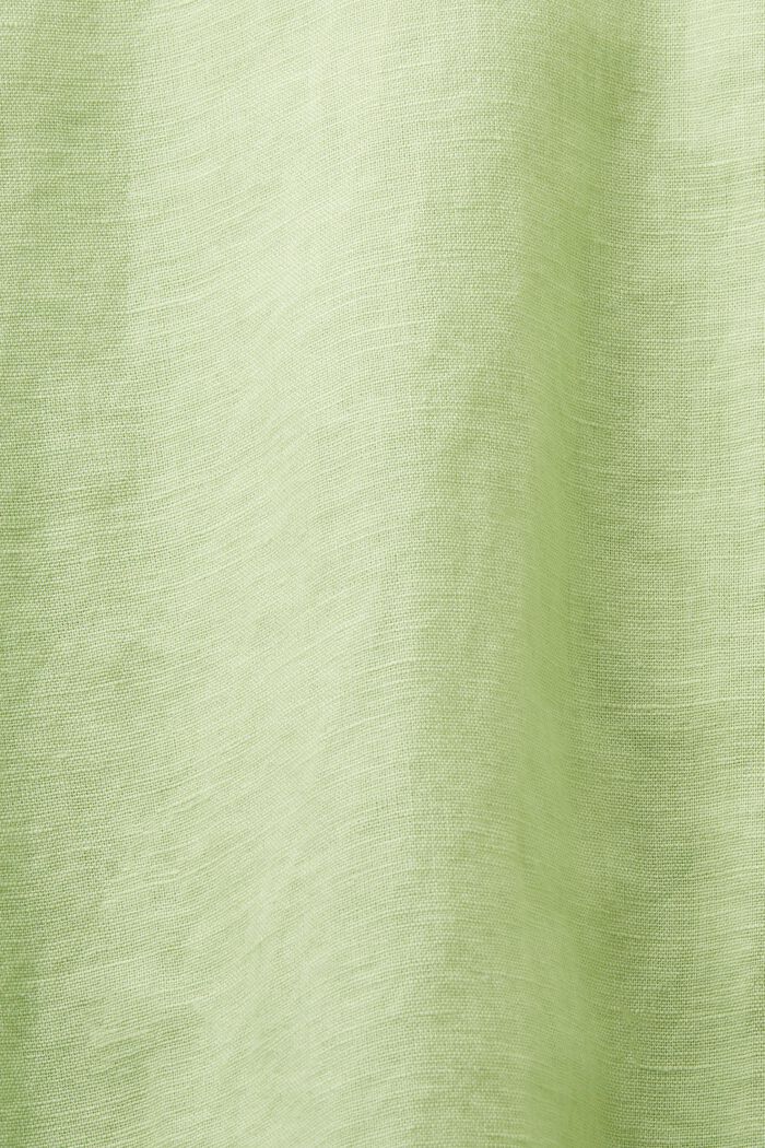 Baumwolle-Leinen-Bluse, LIGHT GREEN, detail image number 4