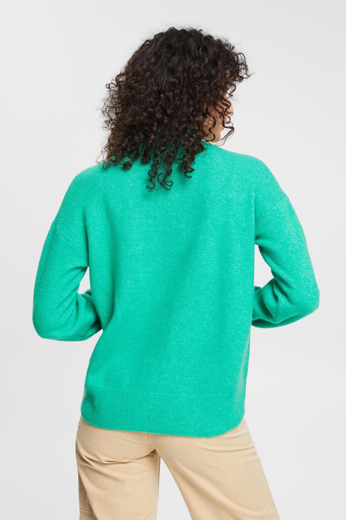 Wollmix-Pullover mit Stehkragen, LIGHT GREEN, detail image number 3